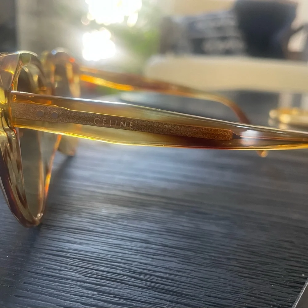 Celine Acetate Oversized Sunglasses - Havana Brown - Picture 5 of 9